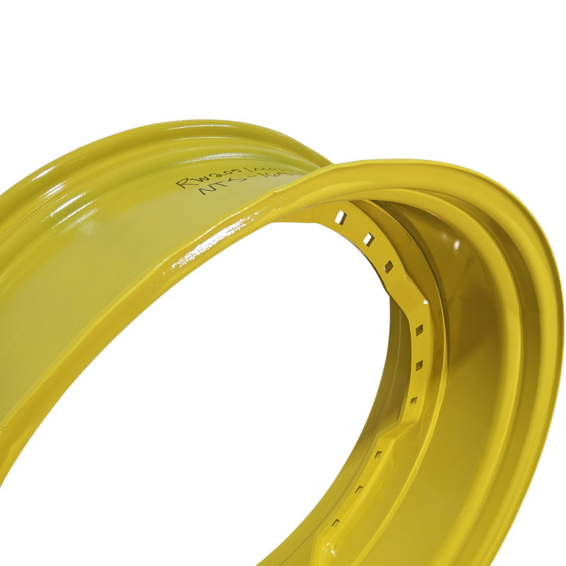 13"W x 34"D, John Deere Yellow 12-Hole Waffle Wheel (Groups of 3 bolts)