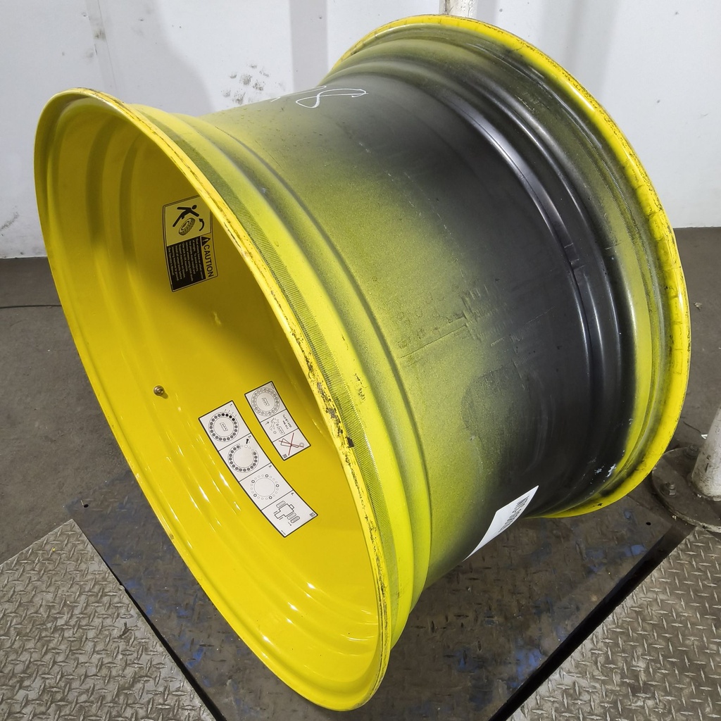 23"W x 38"D, John Deere Yellow 20-Hole Dolly Dual , -16.19" Offset