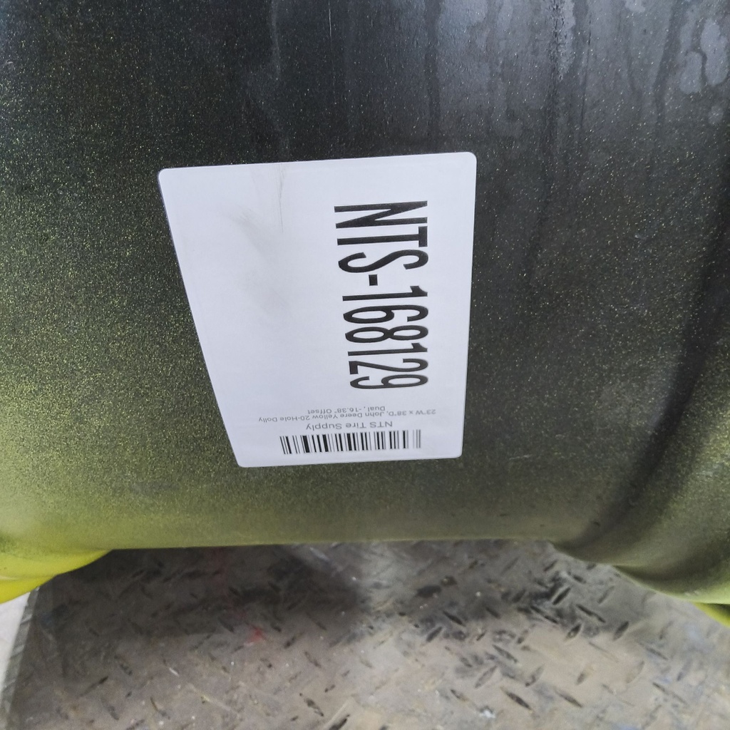 23"W x 38"D, John Deere Yellow 20-Hole Dolly Dual , -16.38" Offset