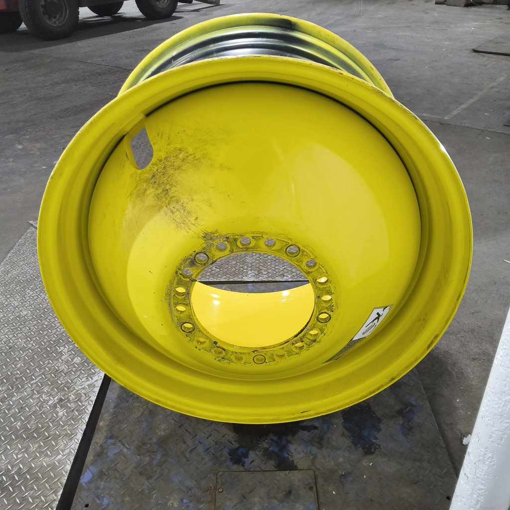 23"W x 38"D, John Deere Yellow 20-Hole Dolly Dual , -16.38" Offset