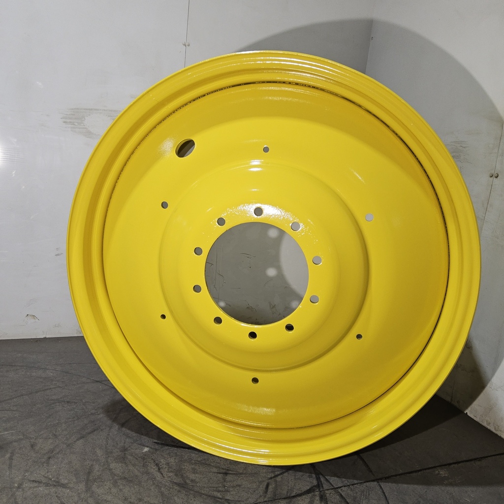 23"W x 42"D, John Deere Yellow 10-Hole Formed Plate , -13.88" Offset
