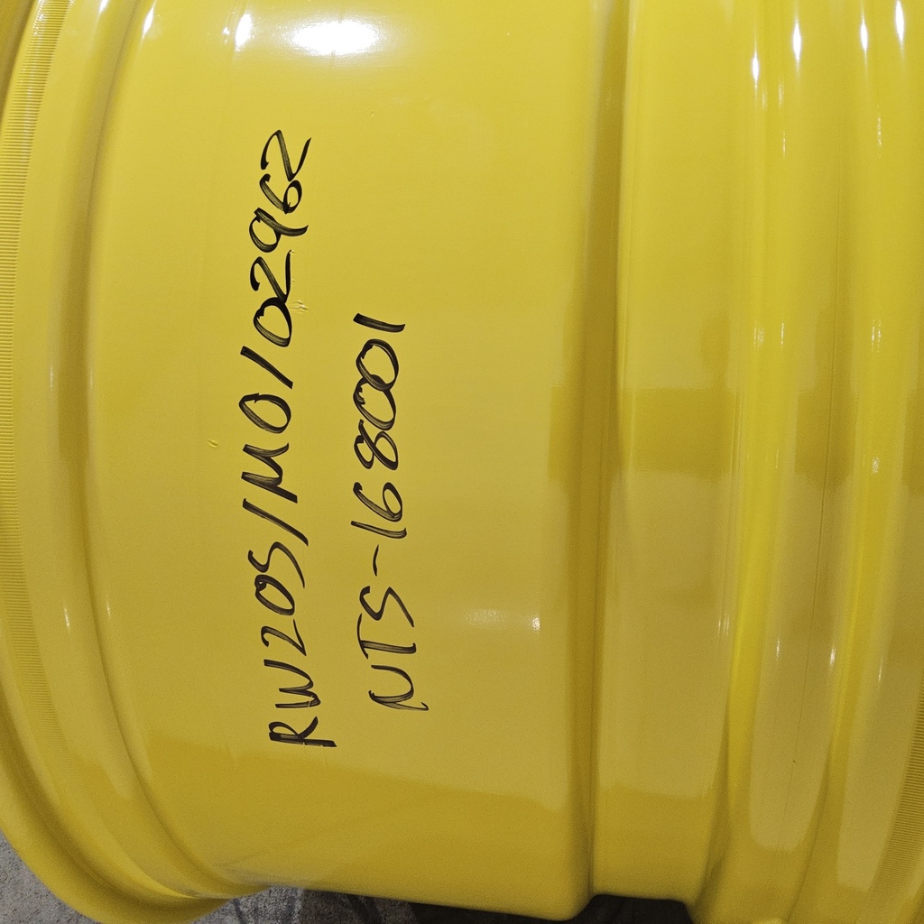 23"W x 42"D, John Deere Yellow 10-Hole Formed Plate , -13.88" Offset