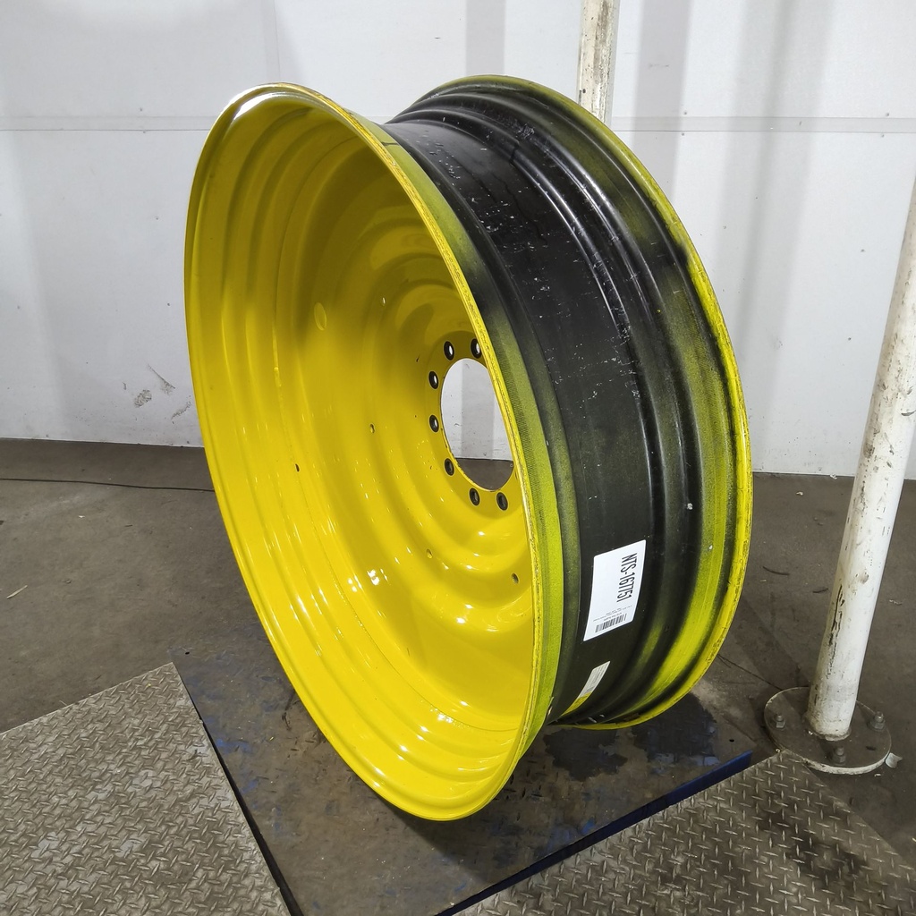 15"W x 50"D, John Deere Yellow 10-Hole Formed Plate , -6.88" Offset