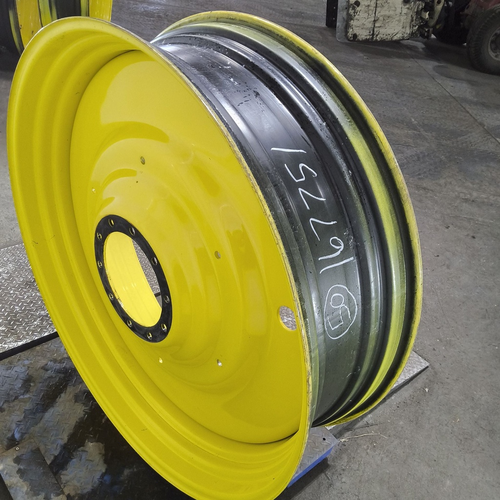 15"W x 50"D, John Deere Yellow 10-Hole Formed Plate , -6.88" Offset