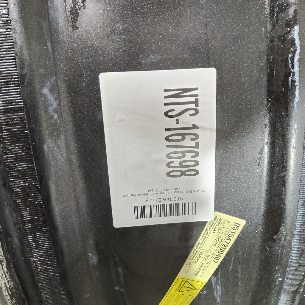 12"W x 54"D, Case IH Silver Mist 10-Hole Formed Plate , -9.25" Offset