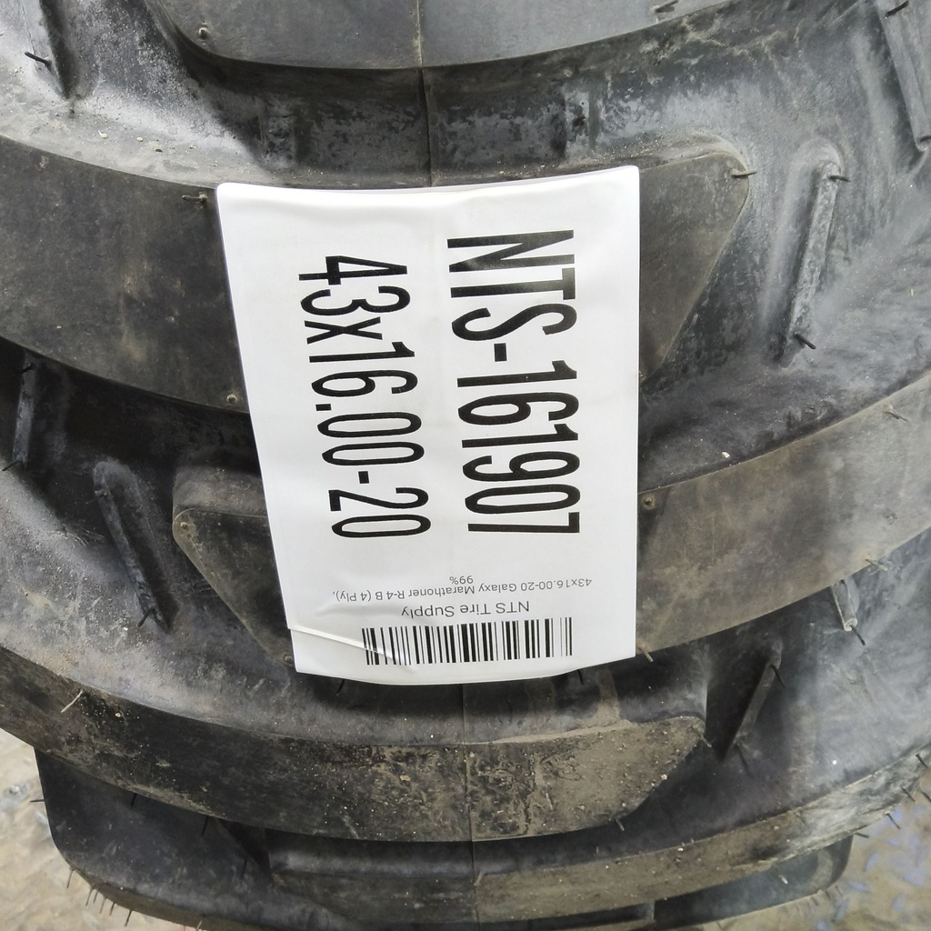 43x16.00-20 Galaxy Marathoner R-4 B (4 Ply), 99%