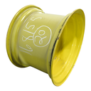 14"W x 20"D, John Deere Yellow 8-Hole Stamped Plate , 0.62" Offset