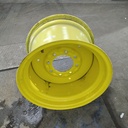14"W x 20"D, John Deere Yellow 8-Hole Stamped Plate , 0.62" Offset