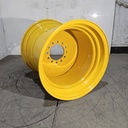25"W x 26"D, Komatsu Yellow 12-Hole Flat Plate , -5" Offset