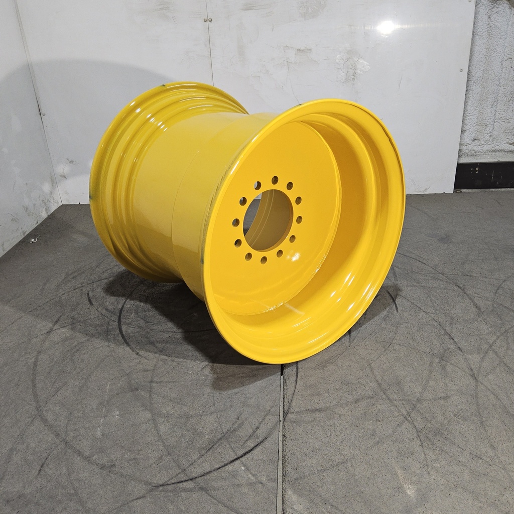 25"W x 26"D, Komatsu Yellow 12-Hole Flat Plate , -5" Offset