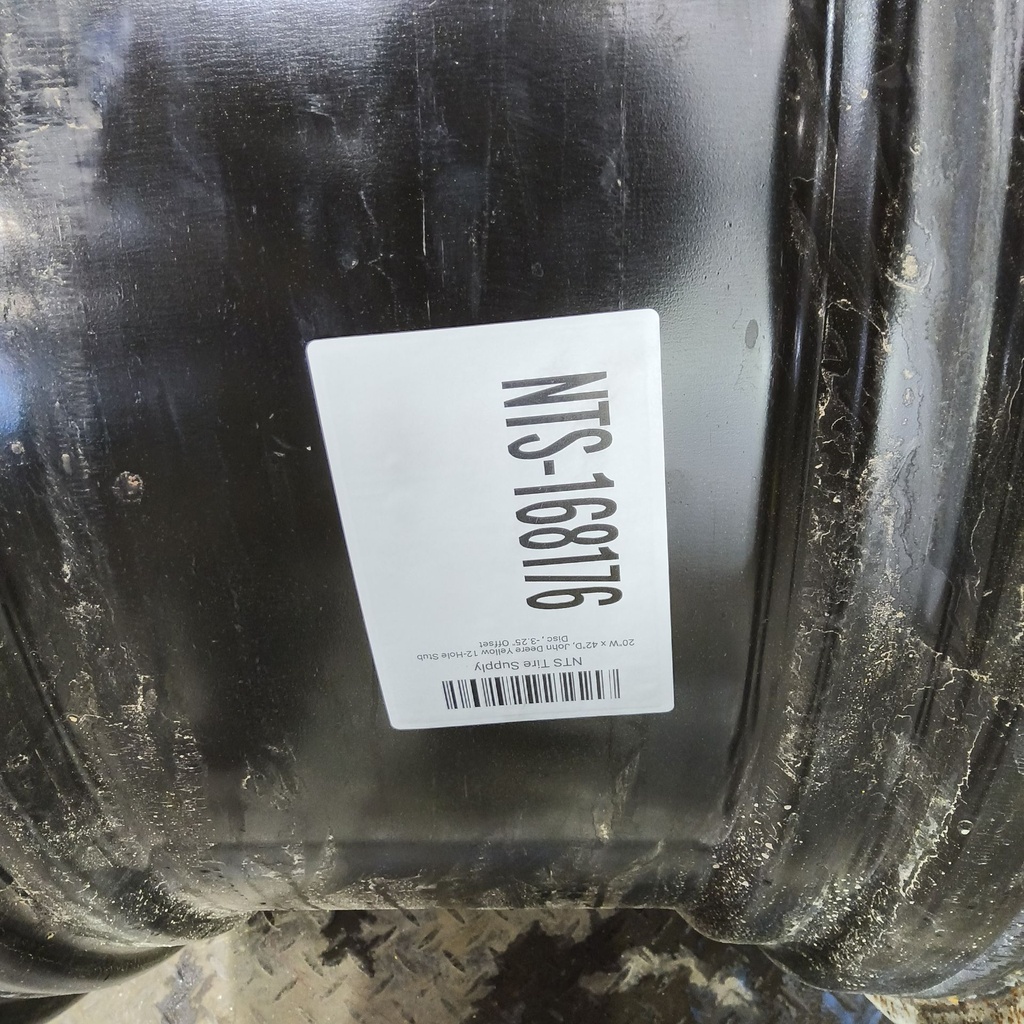 20"W x 42"D, John Deere Yellow 12-Hole Stub Disc , -3.25" Offset