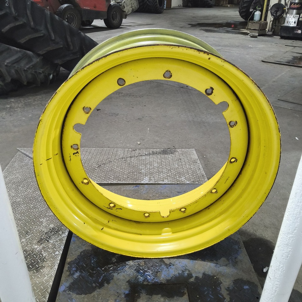 18"W x 42"D, John Deere Yellow 12-Hole Stub Disc , -3.25" Offset