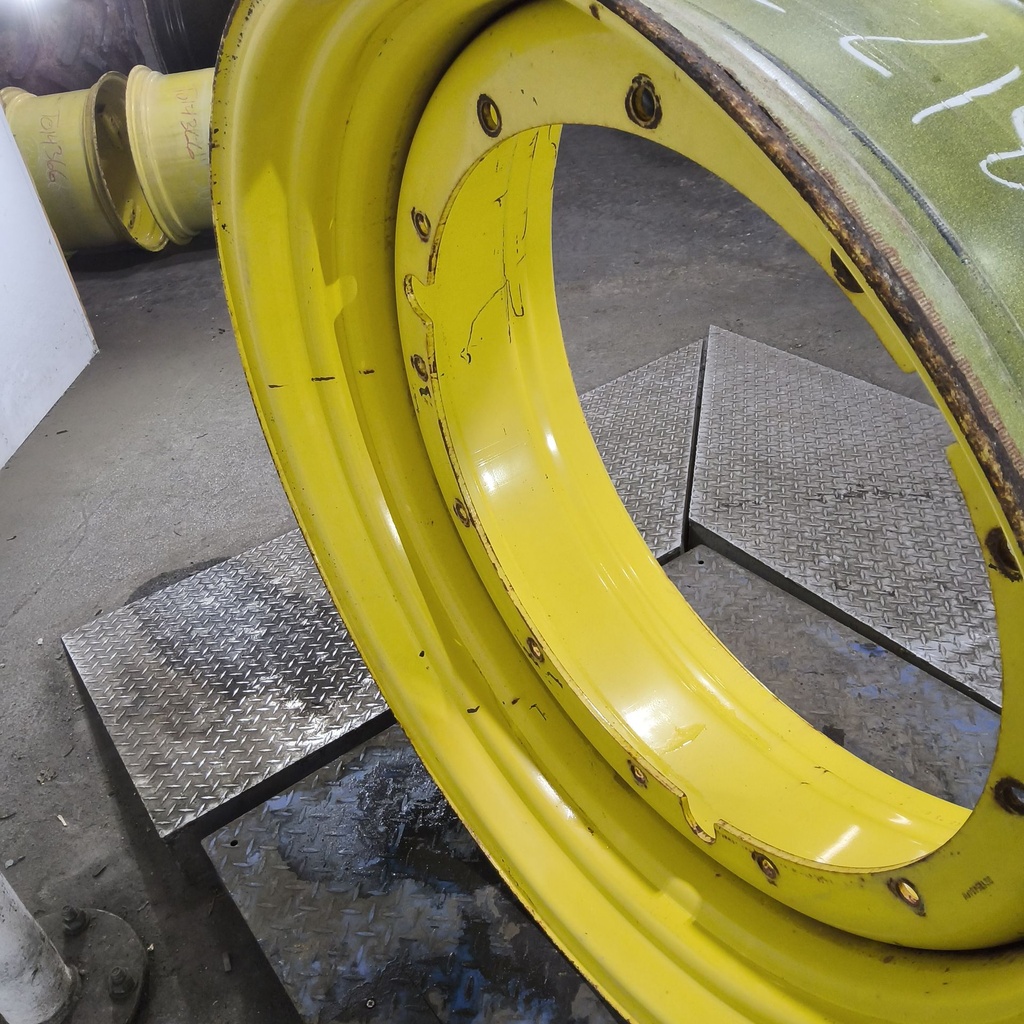 18"W x 42"D, John Deere Yellow 12-Hole Stub Disc , -3.25" Offset