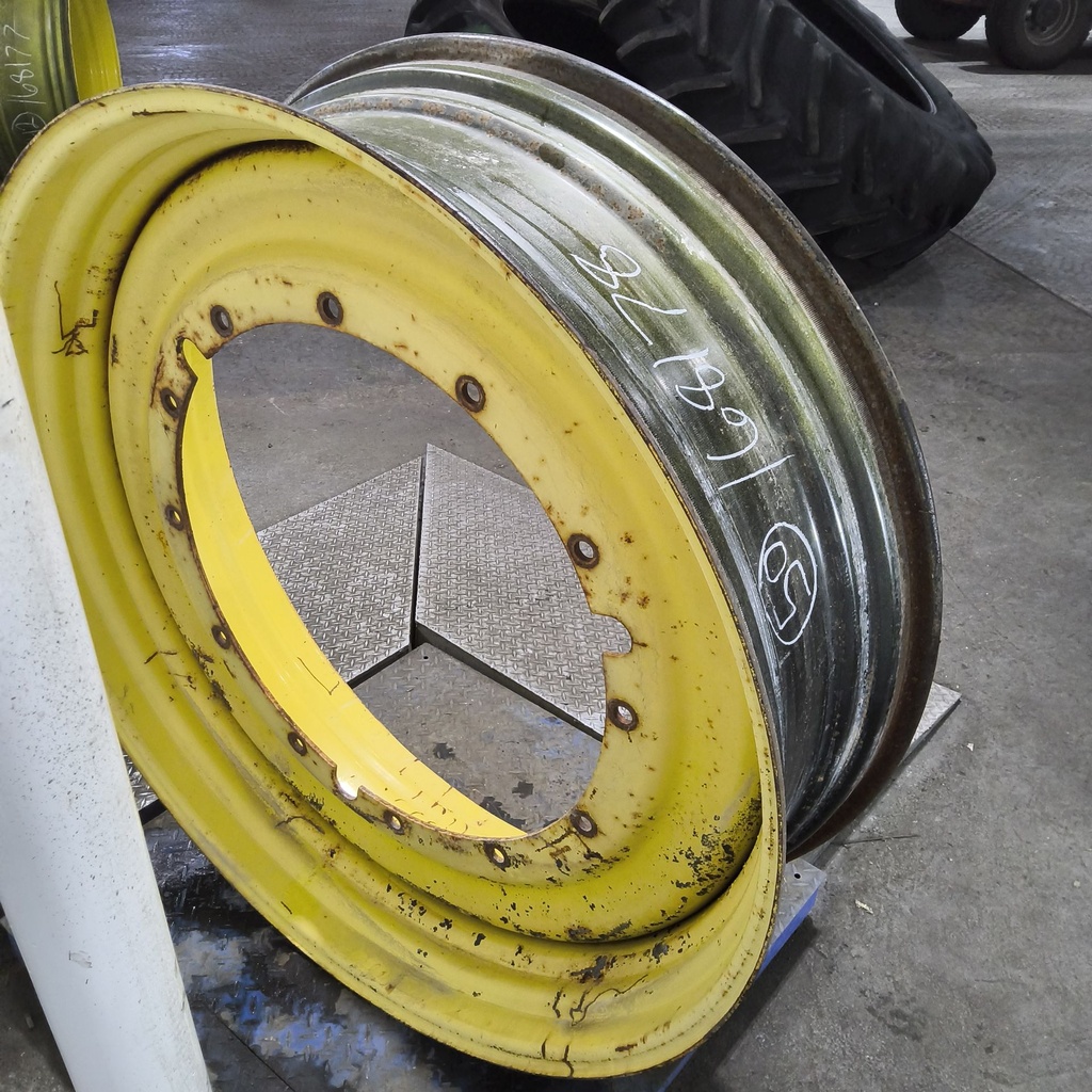 15"W x 50"D, John Deere Yellow 12-Hole Stub Disc , -3.12" Offset