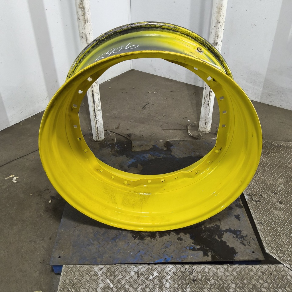 15"W x 34"D, John Deere Yellow 12-Hole Waffle Wheel (Groups of 3 bolts)
