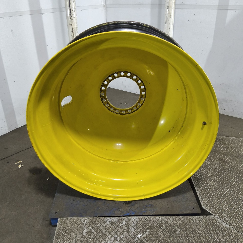 18"W x 42"D, John Deere Yellow 20-Hole Dolly Dual , -15.12" Offset