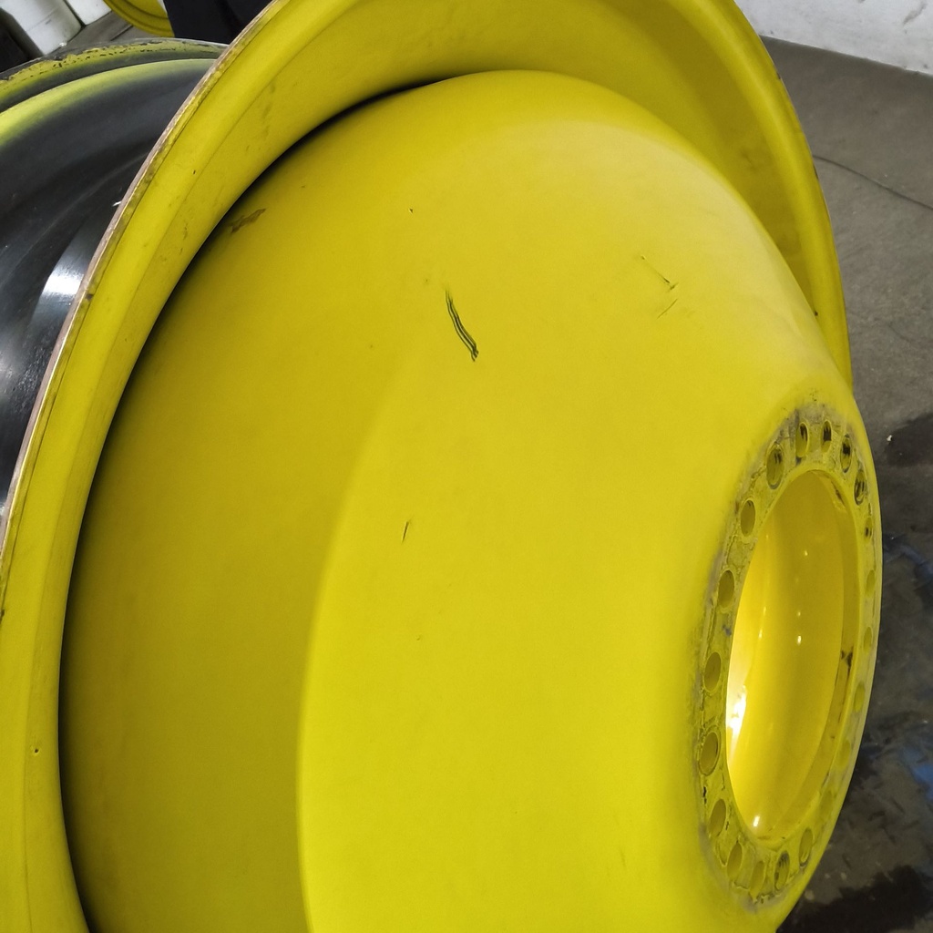 18"W x 42"D, John Deere Yellow 20-Hole Dolly Dual , -15.12" Offset