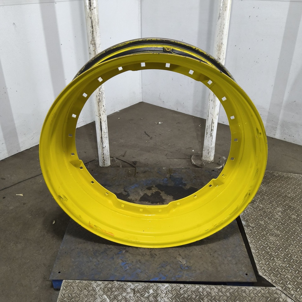 12"W x 38"D, John Deere Yellow 12-Hole Waffle Wheel (Groups of 3 bolts)