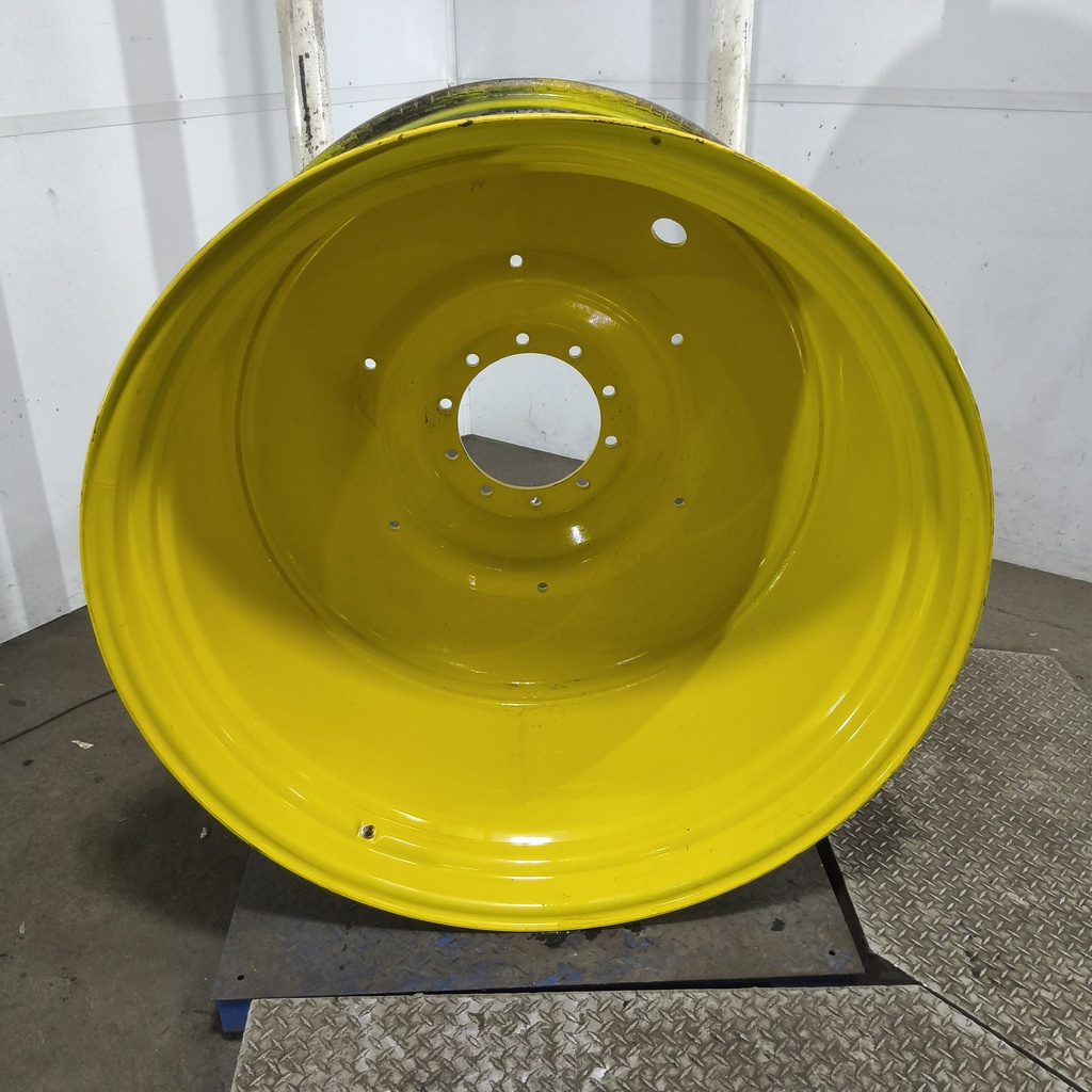 28"W x 46"D, John Deere Yellow 10-Hole Formed Plate , -13.88" Offset