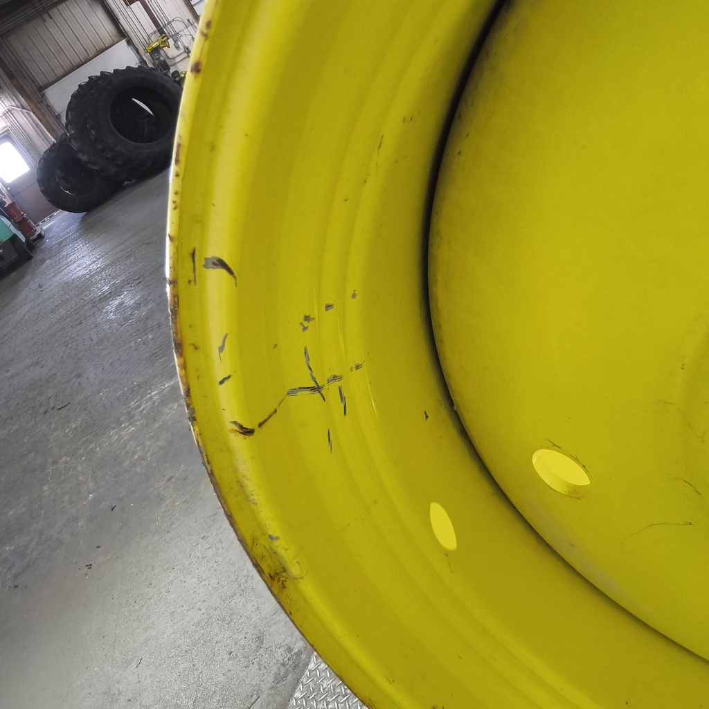 25"W x 46"D, John Deere Yellow 12-Hole Formed Plate Sprayer , -6.75" Offset