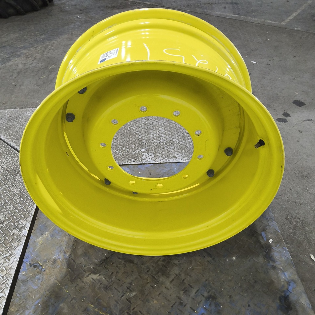 15"W x 28"D, John Deere Yellow 8-Hole Waffle Wheel (Groups of 2 Bolts)