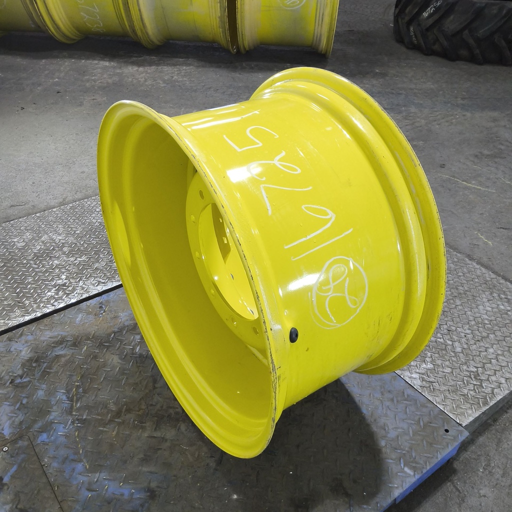 15"W x 28"D, John Deere Yellow 8-Hole Waffle Wheel (Groups of 2 Bolts)