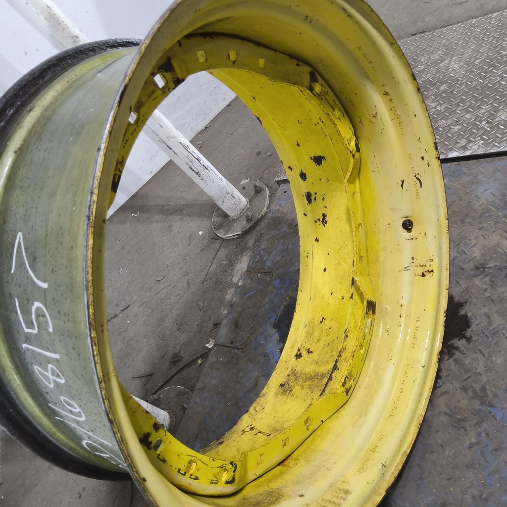 15"W x 34"D, John Deere Yellow 12-Hole Waffle Wheel (Groups of 3 bolts)