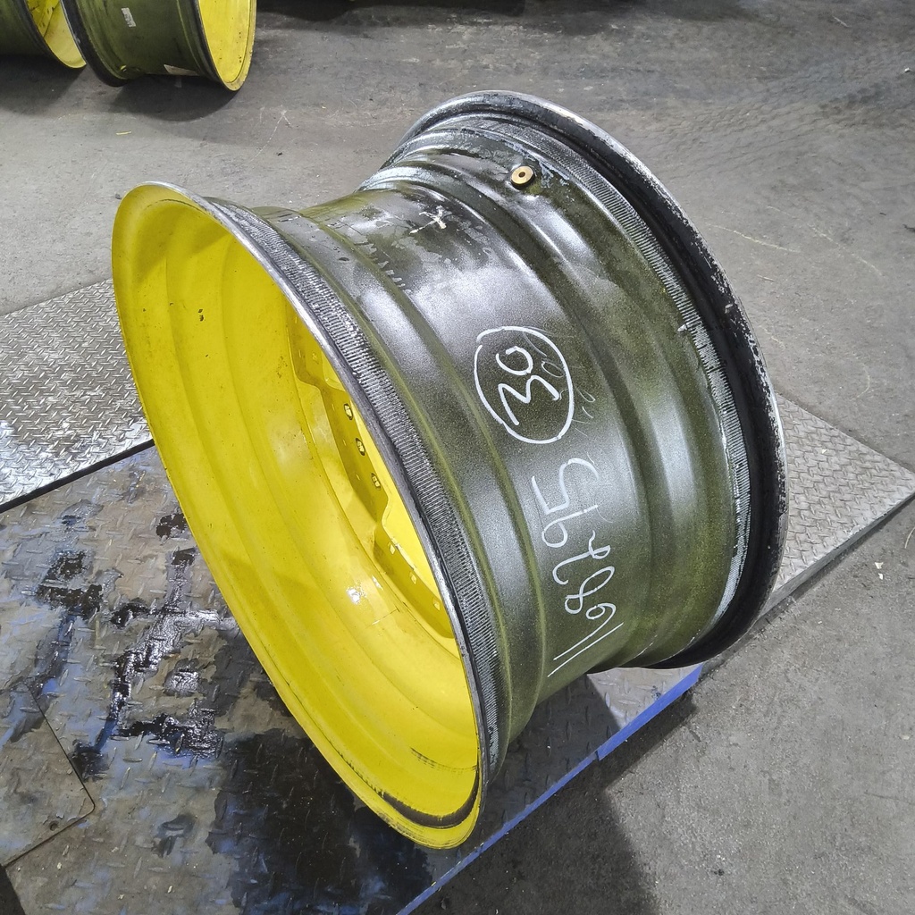 15"W x 30"D, John Deere Yellow 12-Hole Waffle Wheel (Groups of 3 bolts)