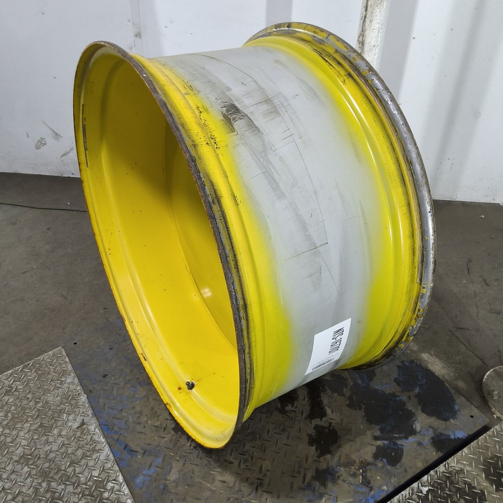 18"W x 38"D, John Deere Yellow 12-Hole Formed Plate Sprayer , -3.38" Offset