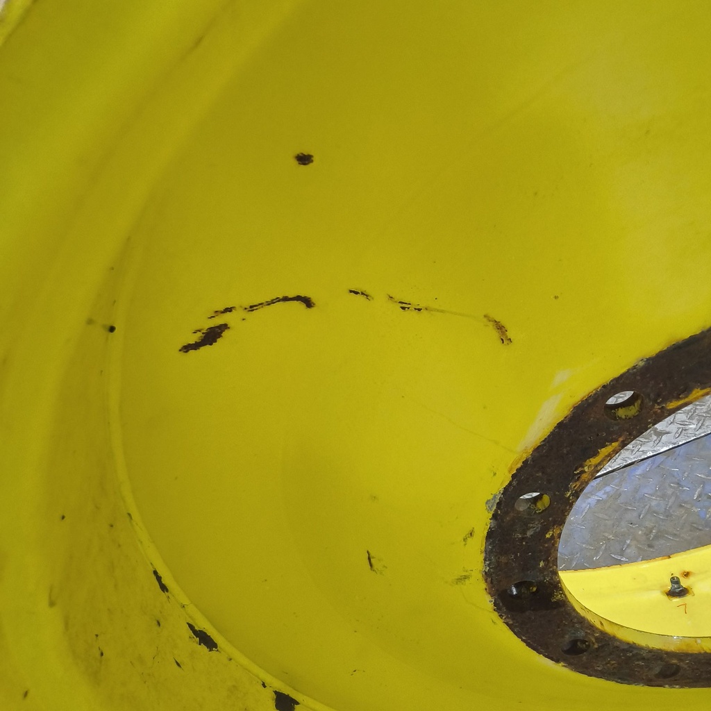 18"W x 38"D, John Deere Yellow 12-Hole Formed Plate Sprayer , -3.38" Offset