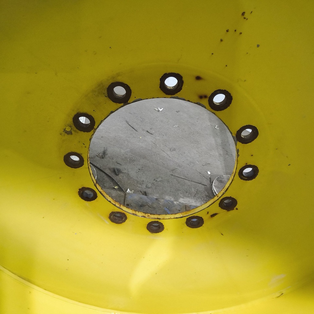 18"W x 38"D, John Deere Yellow 12-Hole Formed Plate Sprayer , -3.38" Offset