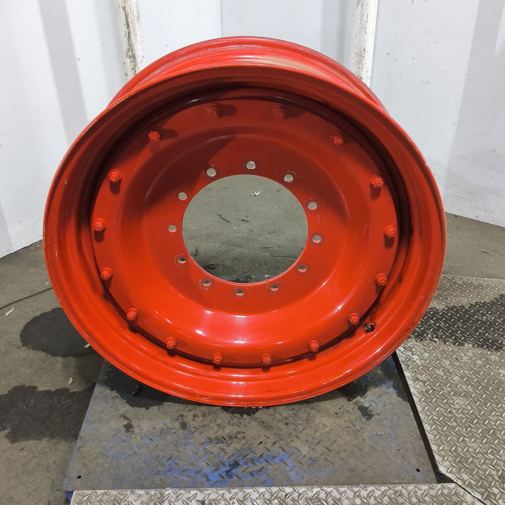 13"W x 38"D, Fendt/Agco Red 16-Hole Stub Disc , 2.06" Offset
