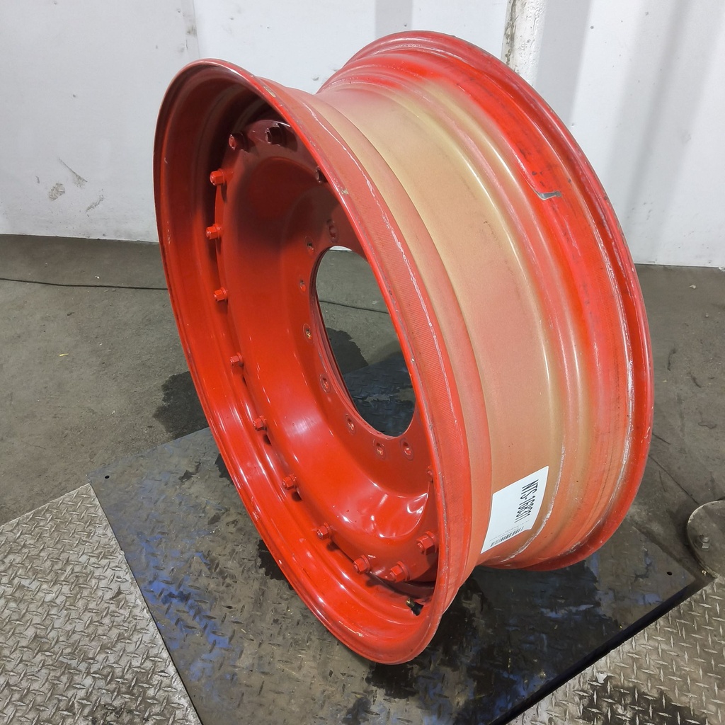 13"W x 38"D, Fendt/Agco Red 16-Hole Stub Disc , 2.06" Offset