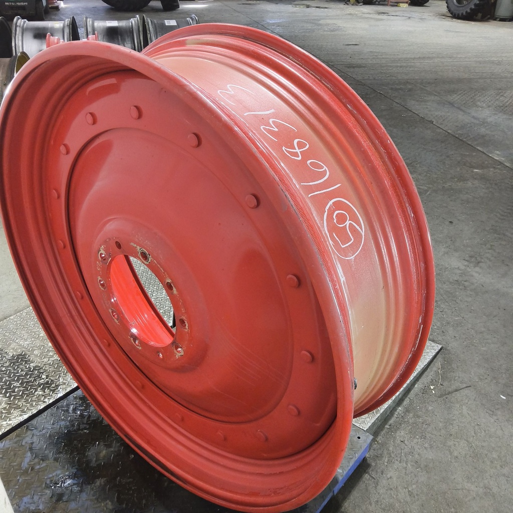 15"W x 50"D, Fendt/Agco Red 16-Hole Stub Disc , 3.38" Offset