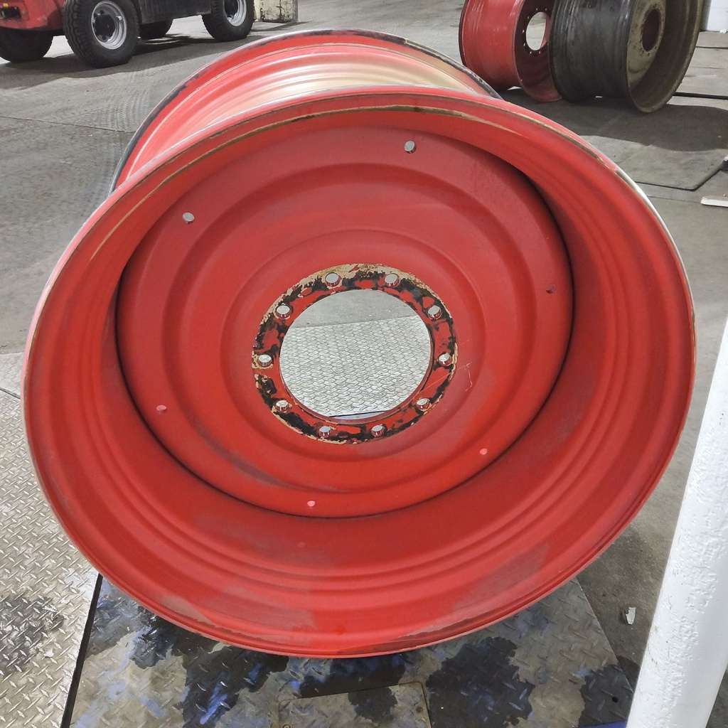 23"W x 38"D, Fendt/Agco Red 10-Hole Formed Plate , -3.62" Offset