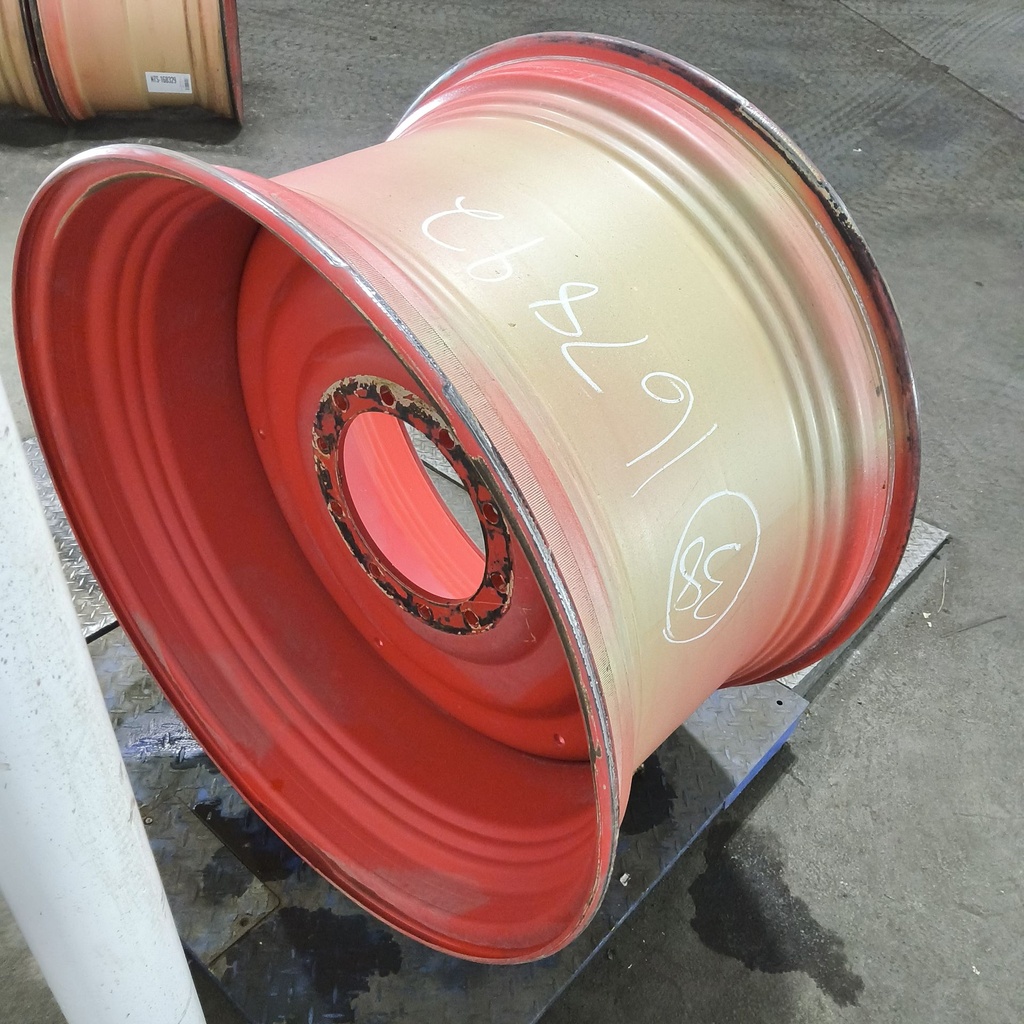 23"W x 38"D, Fendt/Agco Red 10-Hole Formed Plate , -3.62" Offset