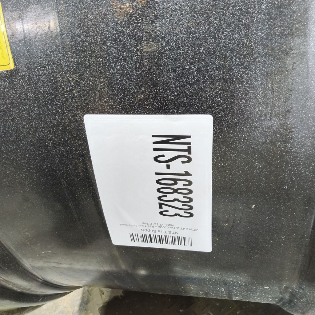 23"W x 42"D, Fendt/Agco Red 10-Hole Formed Plate , -7.88" Offset