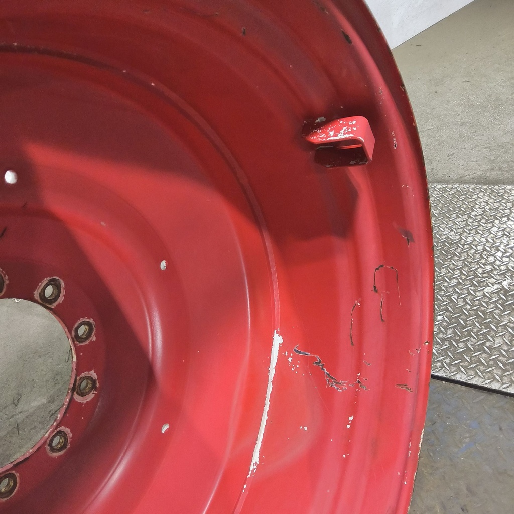 23"W x 42"D, Fendt/Agco Red 10-Hole Formed Plate , -7.88" Offset