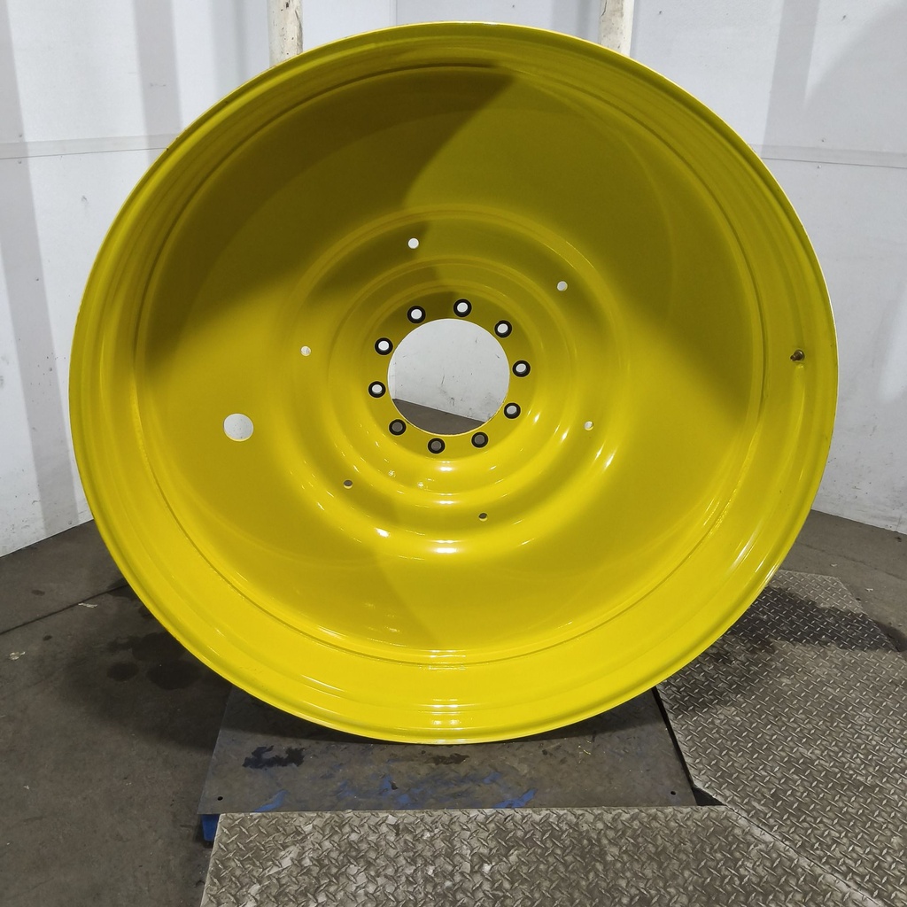 12"W x 54"D, John Deere Yellow 10-Hole Formed Plate , -9.25" Offset