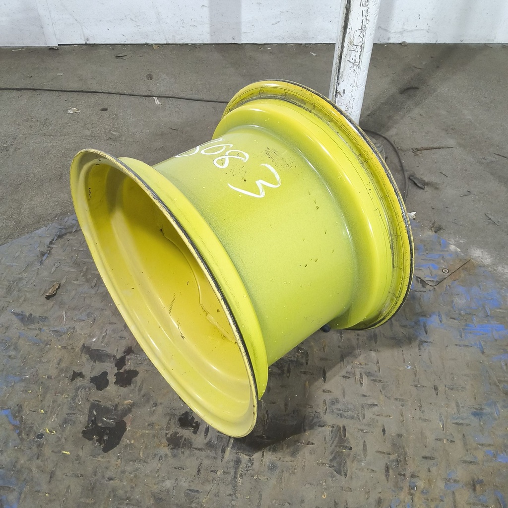 10"W x 15"D, John Deere Yellow 6-Hole Flat Plate , 0.81" Offset