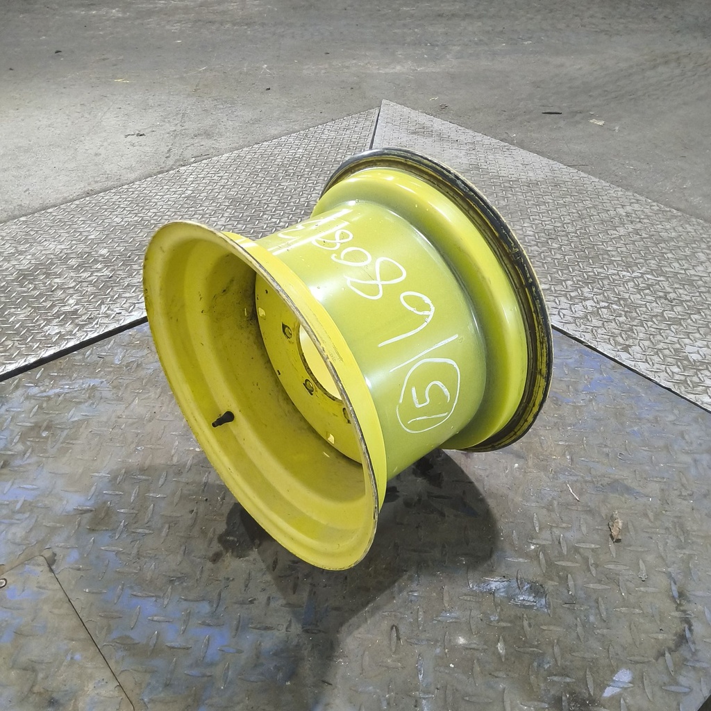 10"W x 15"D, John Deere Yellow 6-Hole Flat Plate , 0.81" Offset