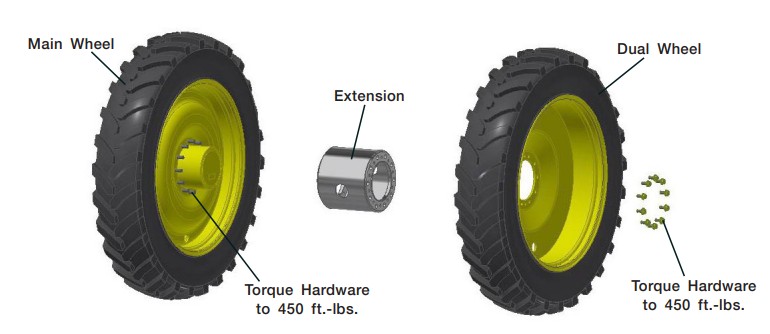 10 to 10-Hole 10.25"L Hub Extension, Black