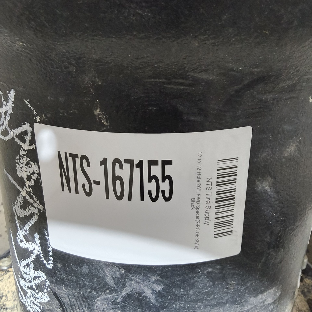 12 to 12-Hole 26"L FWD Spacer(2-PC OE Style), Black