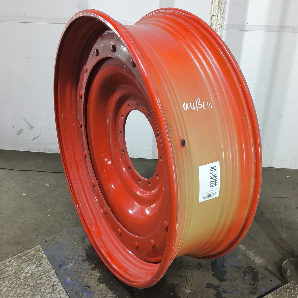 15"W x 50"D, Fendt/Agco Red 16-Hole Stub Disc , 3.25" Offset