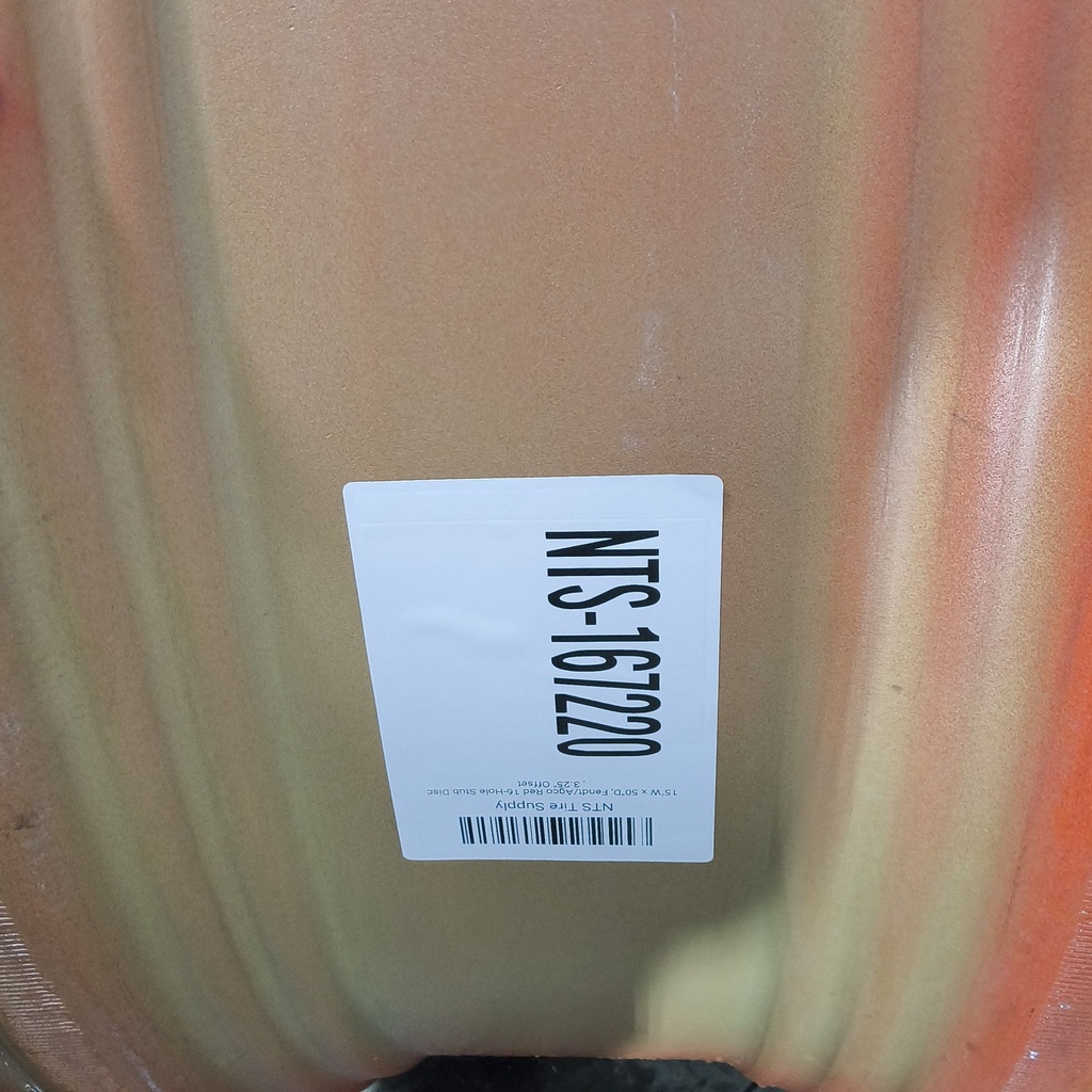 15"W x 50"D, Fendt/Agco Red 16-Hole Stub Disc , 3.25" Offset