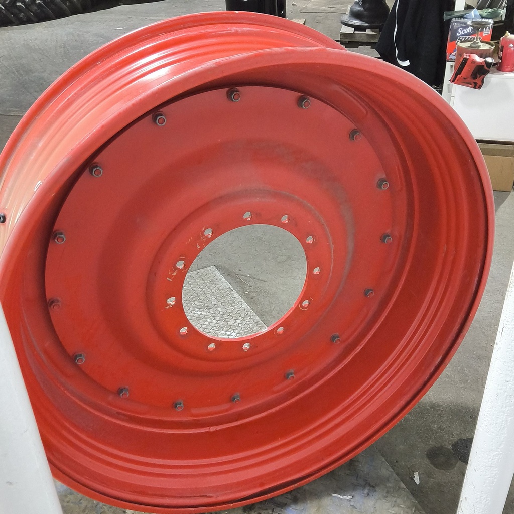 15"W x 50"D, Fendt/Agco Red 16-Hole Stub Disc , 3.25" Offset