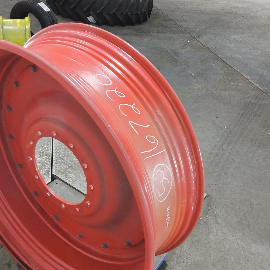 15"W x 50"D, Fendt/Agco Red 16-Hole Stub Disc , 3.25" Offset