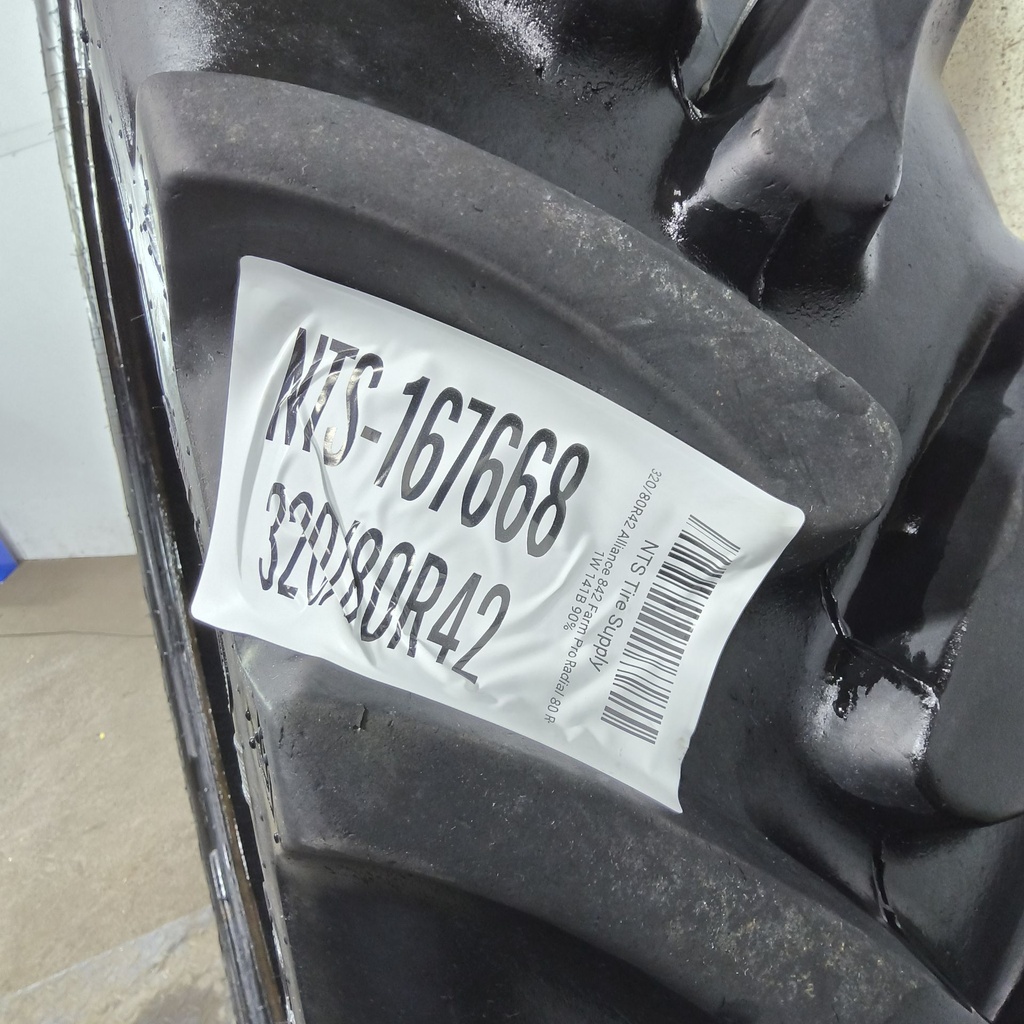 320/80R42 Alliance 842 Farm Pro Radial 80 R-1W 141B 85%