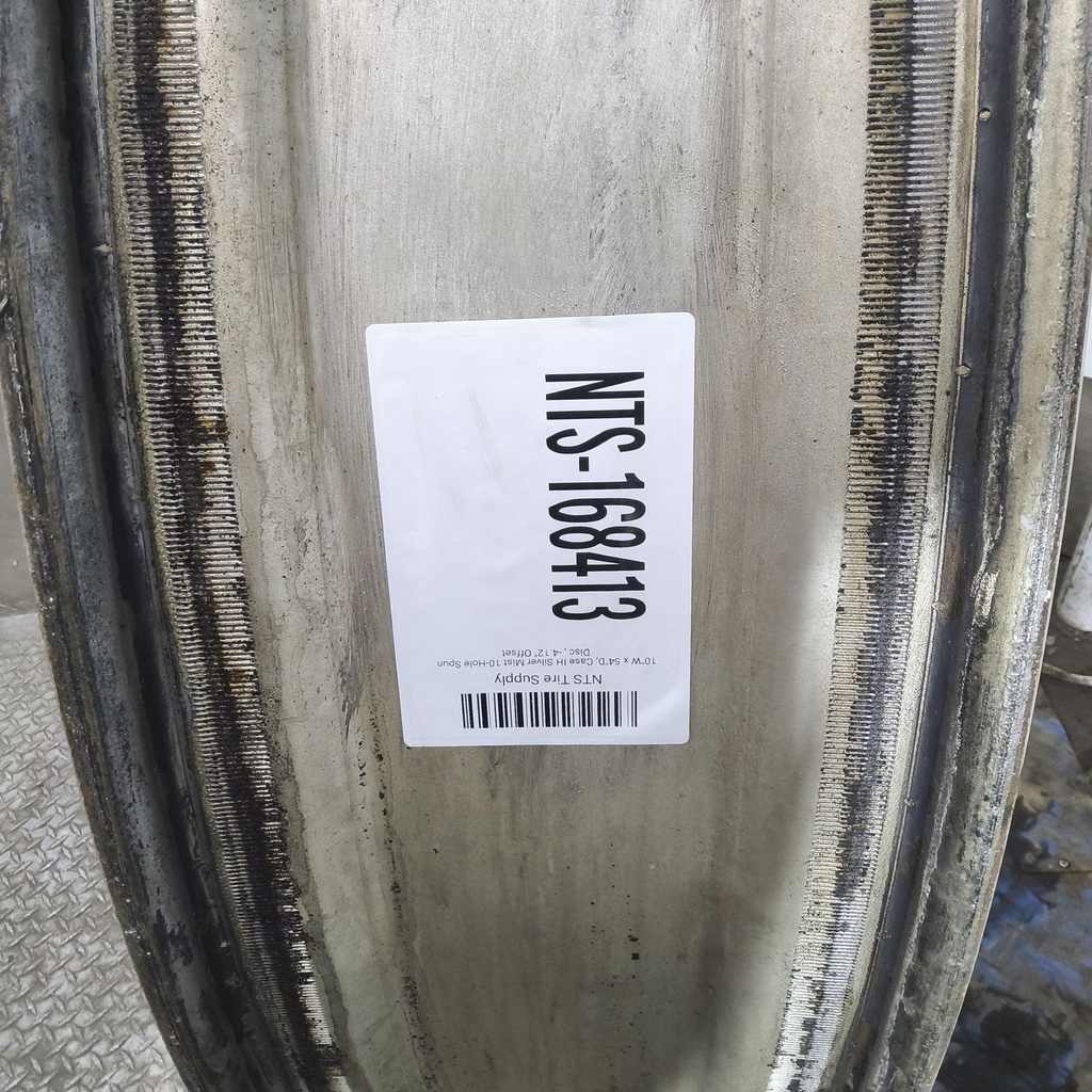10"W x 54"D, Case IH Silver Mist 10-Hole Spun Disc , -4.12" Offset