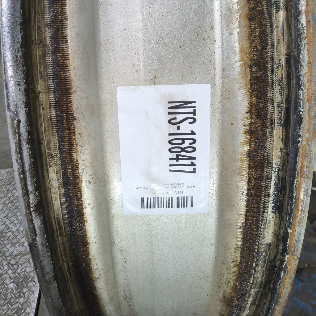 10"W x 42"D, Case IH Silver Mist 12-Hole Waffle Wheel (Groups of 3 bolts)